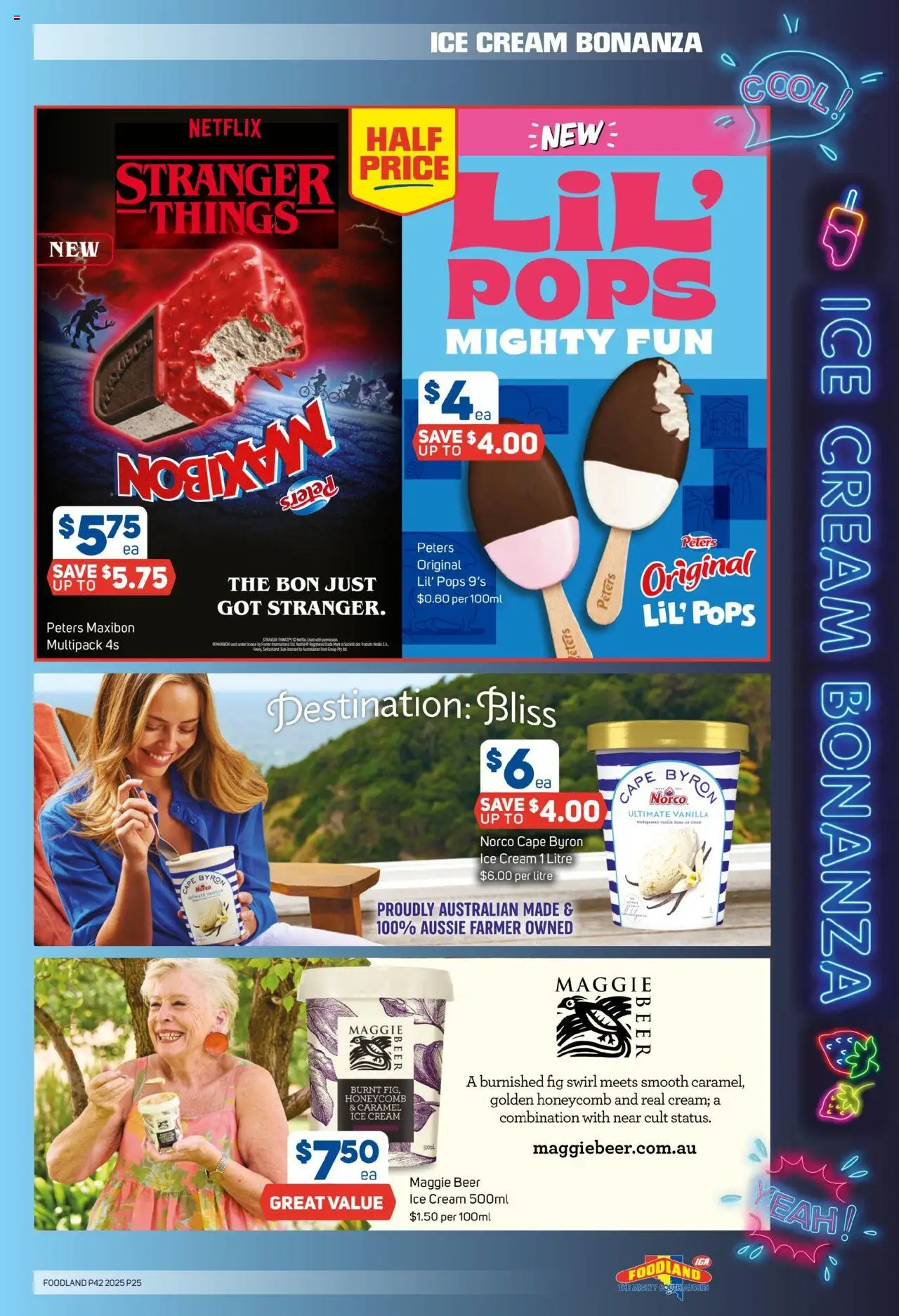 Foodland catalogue - valid from 15.10.2025 | Page: 25 | Products: Beer, Cream, Ice cream