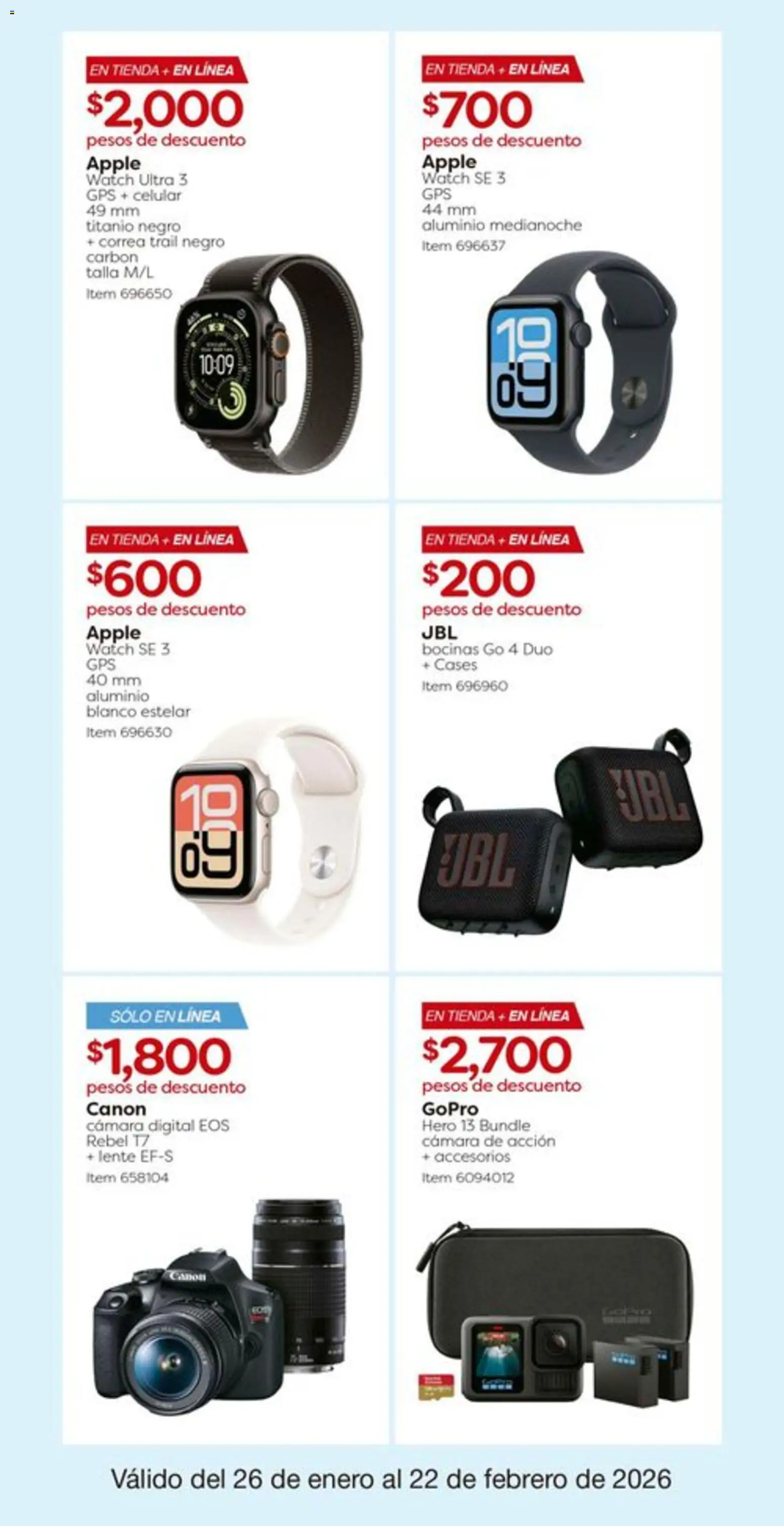 Nuevas ofertas de Costco válidas en toda la República Mexicana desde el 26.01.2026. ¡Encuentra las mejores ofertas en Costco catálogo! | Página: 7 | Productos: Cámara