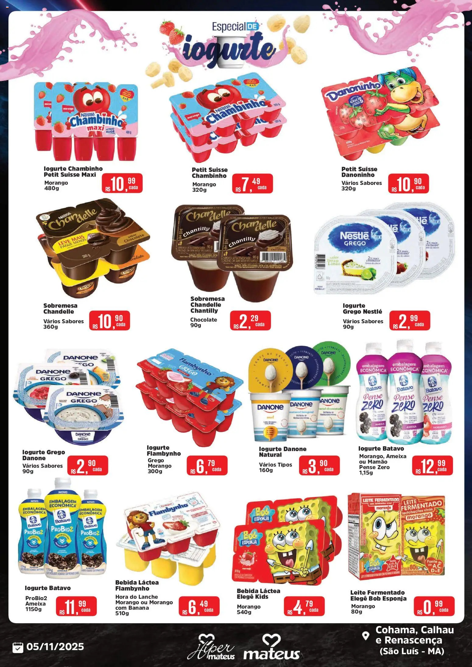Mateus Folheto - válido de 05.11.2025 | Página: 3 | Produtos: Chocolate, Bebida, Leite fermentado, Ameixa