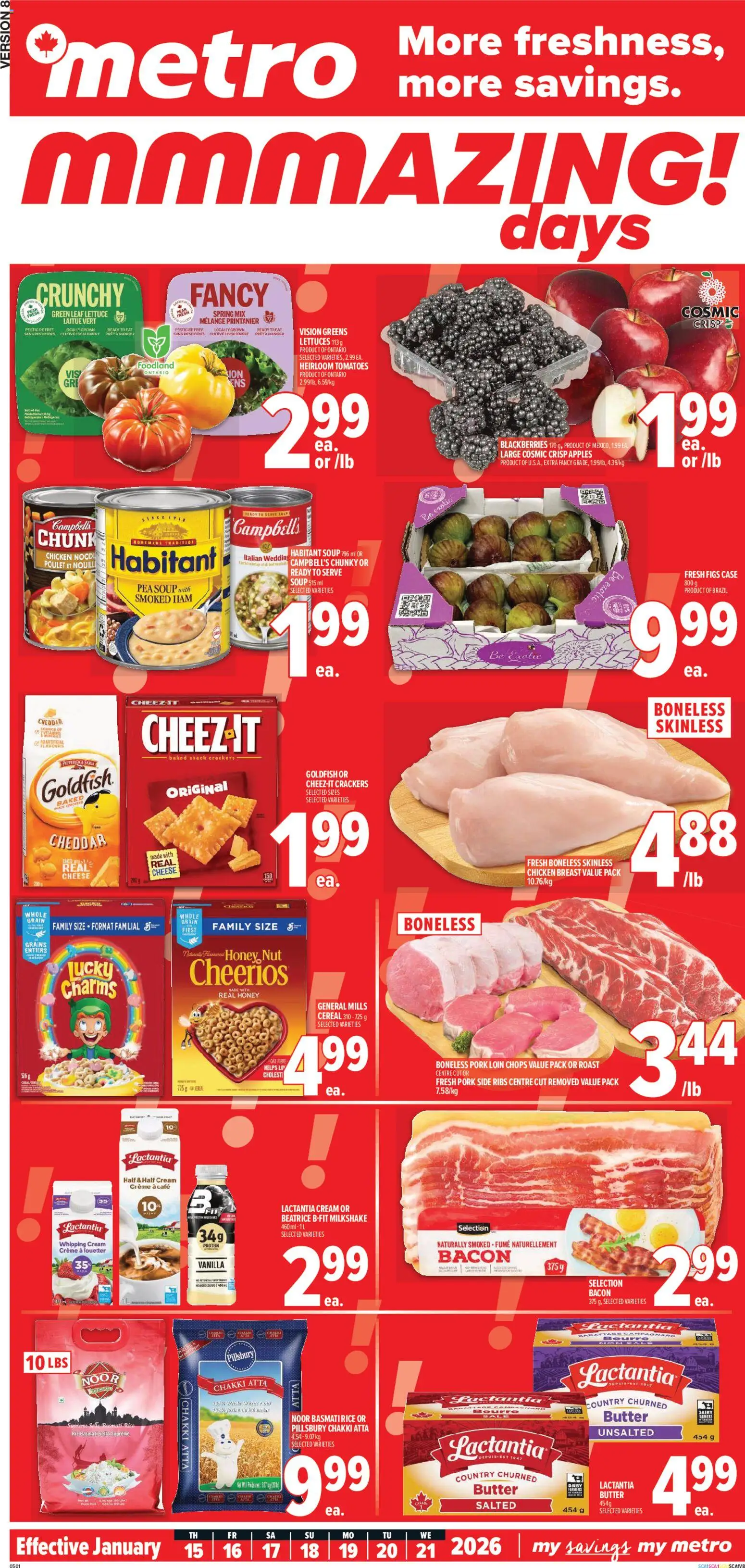 Metro flyer valid from 15.01.2026 | Page: 2 | Products: Rice, Case, Cheese, Tomatoes