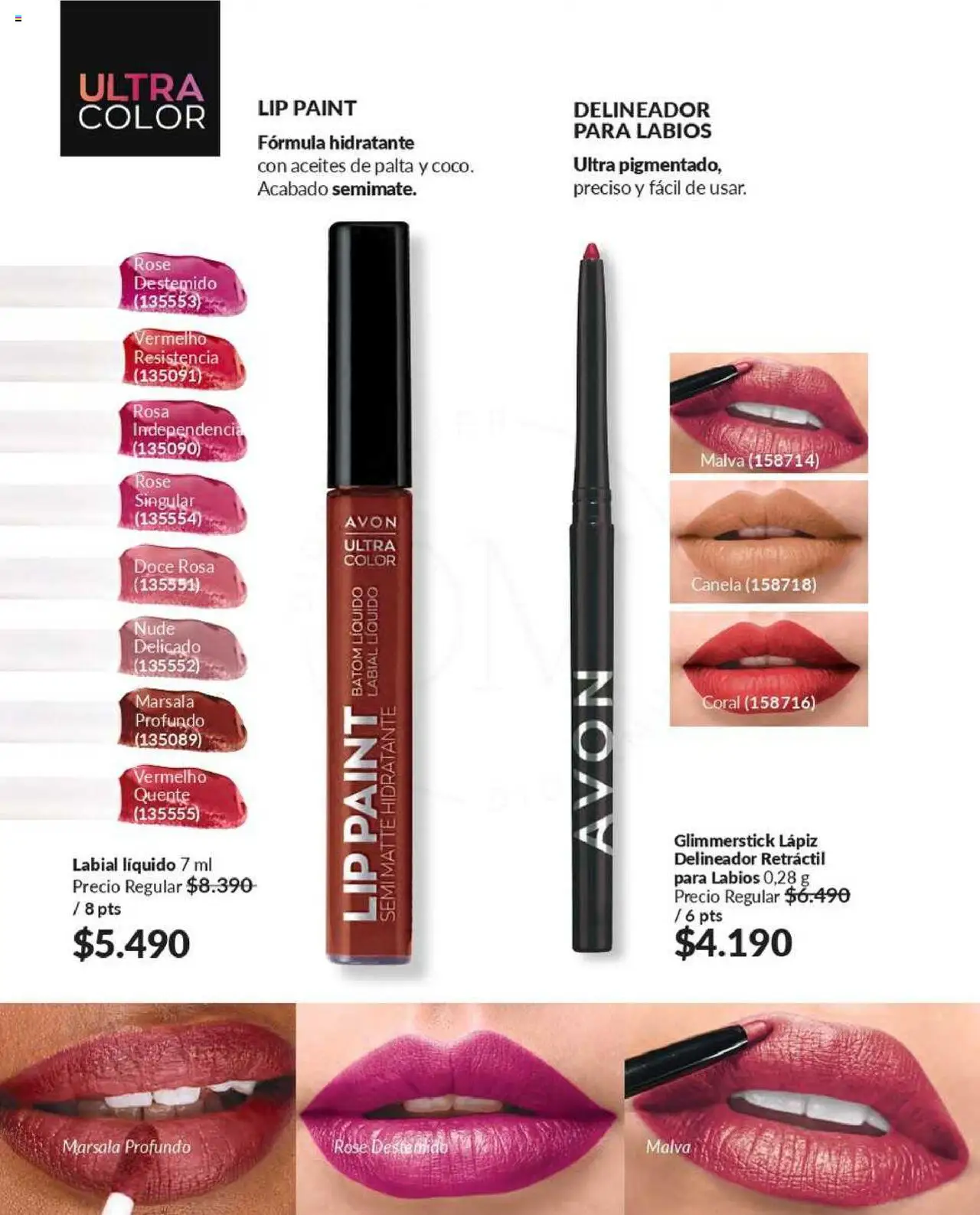 Catálogo Avon Campaña 12 │ válido desde el 21.07.2025 | Página: 15 | Productos: Palta, Delineador, Lápiz labial, Labial