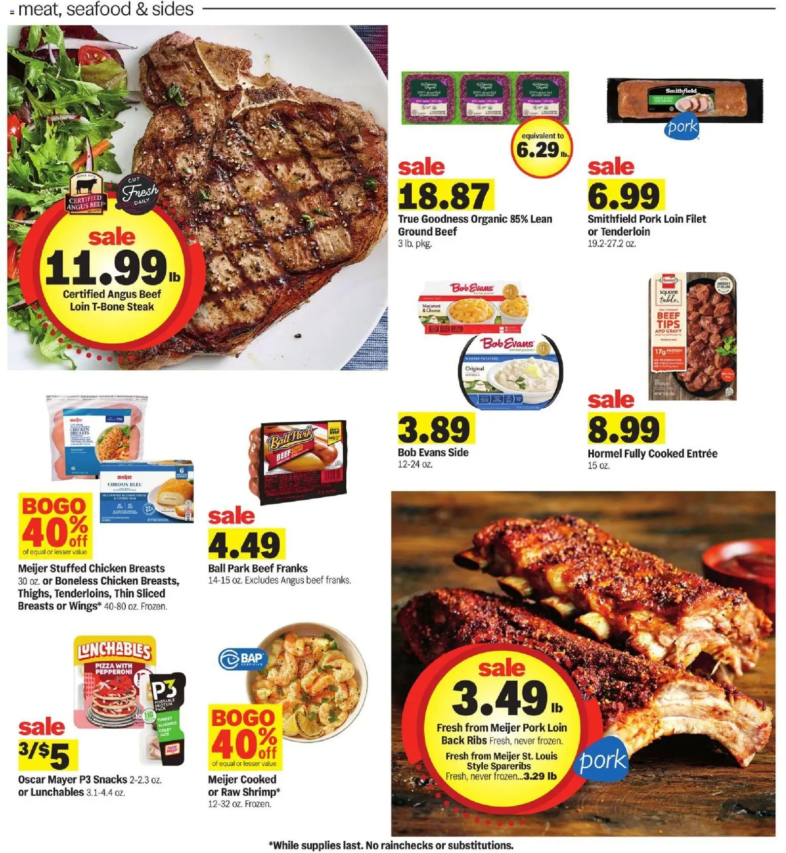 Meijer Weekly Ad - MI - valid from 08.04.2026 | Page: 6 | Products: Table, Pizza, Pork, Beef