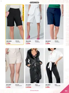 Vista previa de Andrea catálogo Outlet, nuevo folleto de la tienda, válido en México a partir del 21.12.2025 | Página: 163 | Productos: Blusa, Abrigo, Ropa, Bermuda