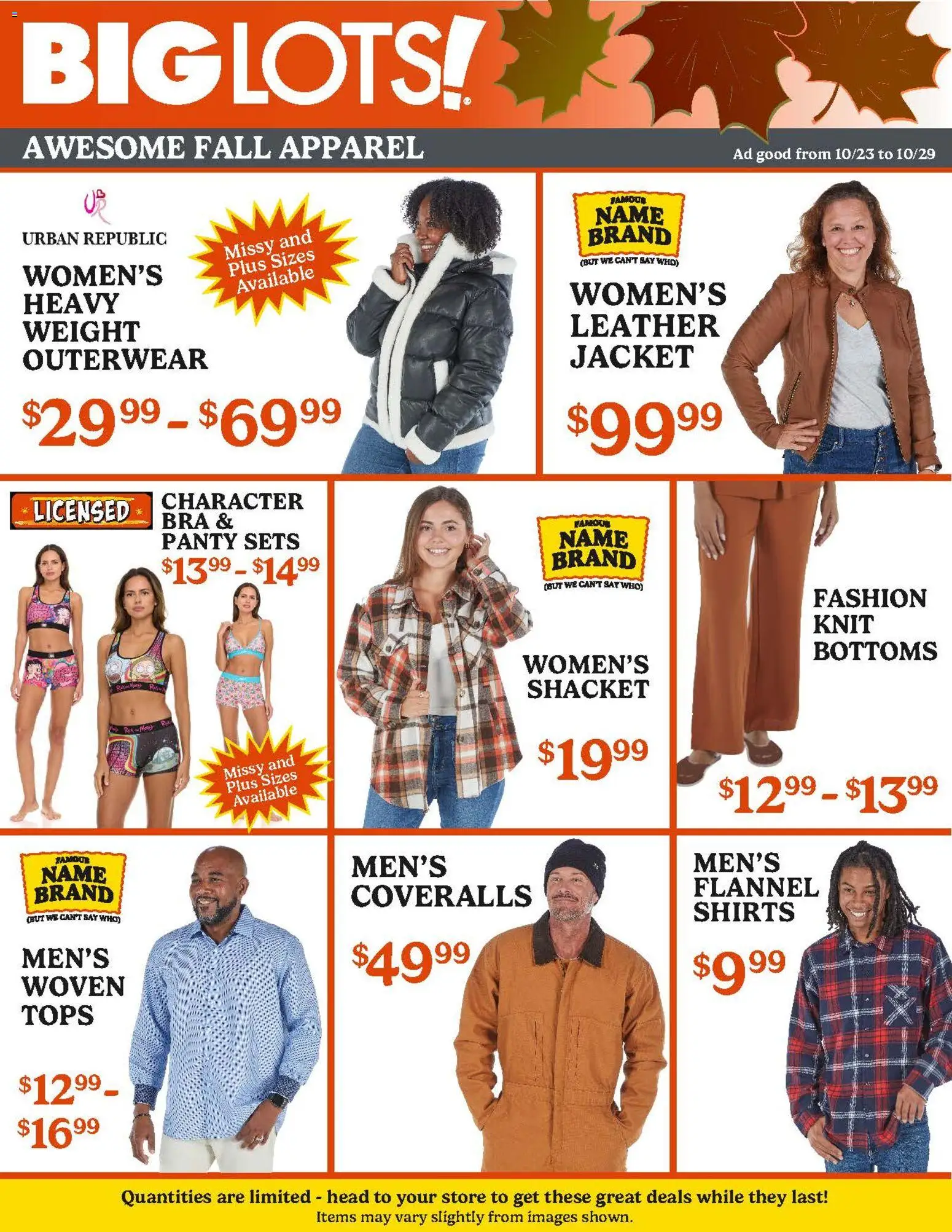 Big Lots Weekly Ad - valid from 23.10.2025 | Page: 2 | Products: Jacket, Bra, Weight