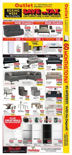 Preview of Tepperman's weekly flyer / circulaire from shop Tepperman's valid from 26.12.2025 | Page: 11 | Products: Fryer, Mattress, Sofa, Coffee table