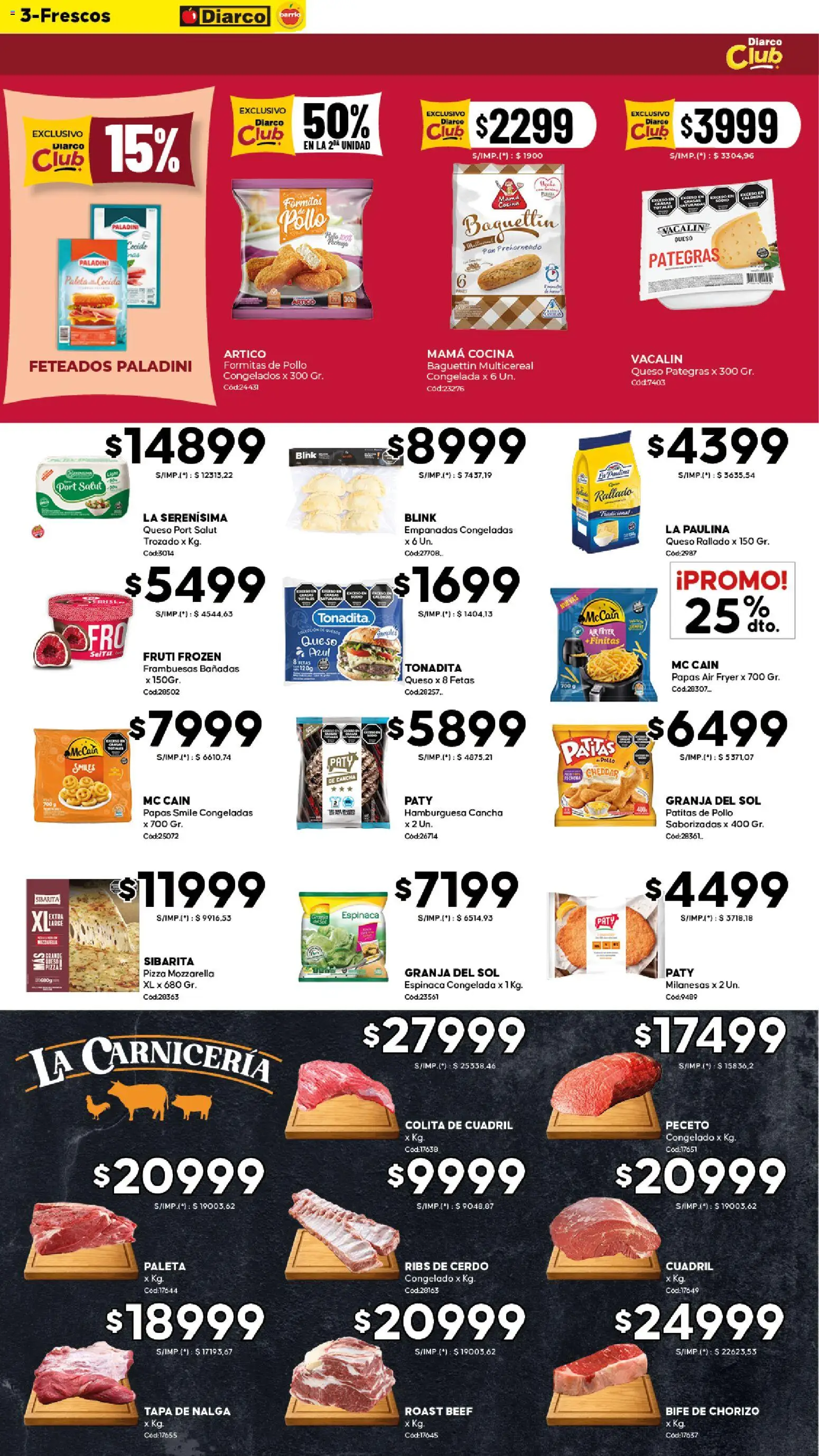 Diarco ofertas BARRIO │ válido desde el 16.03.2026 | Página: 3 | Productos: Cocina, Queso, Pizza, Espinaca