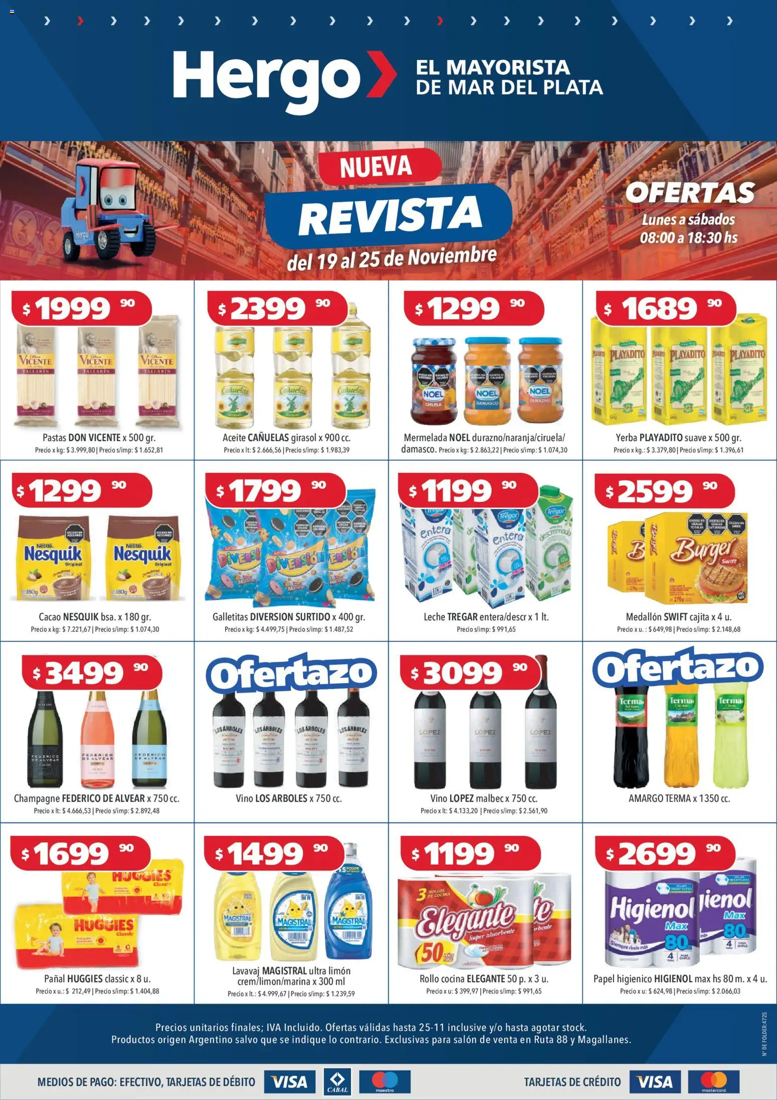 Hergo catálogo │ válido desde el 19.11.2025 | Página: 1 | Productos: Durazno, Aceite, Mermelada, Cacao