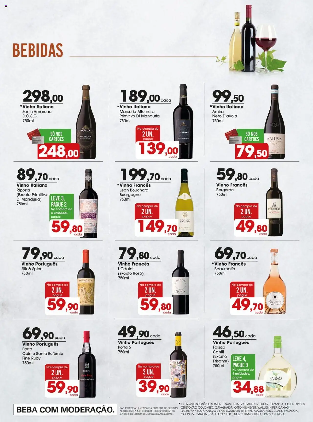 Zaffari Folheto - válido de 29.07.2025 | Página: 15 | Produtos: Porta, Vinho, Bourbon