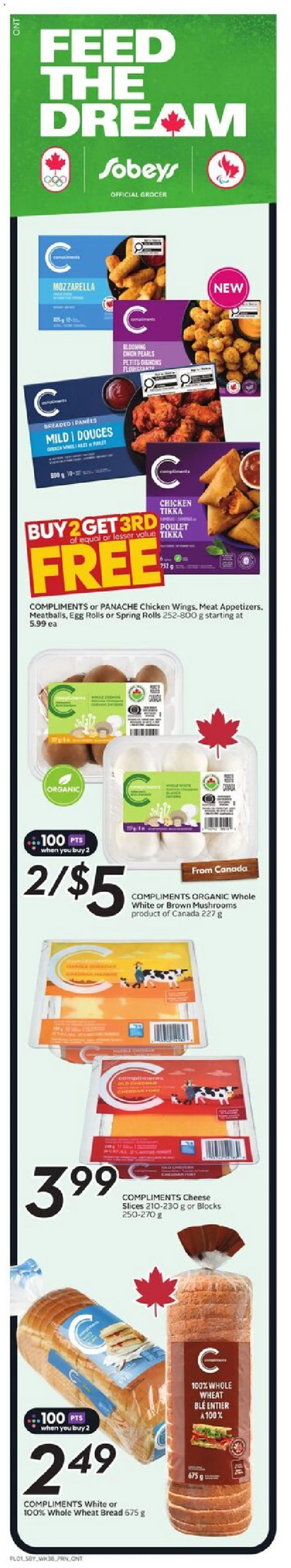 Sobeys flyer valid from 15.01.2026 | Page: 2 | Products: Cheese, Bread, Chicken