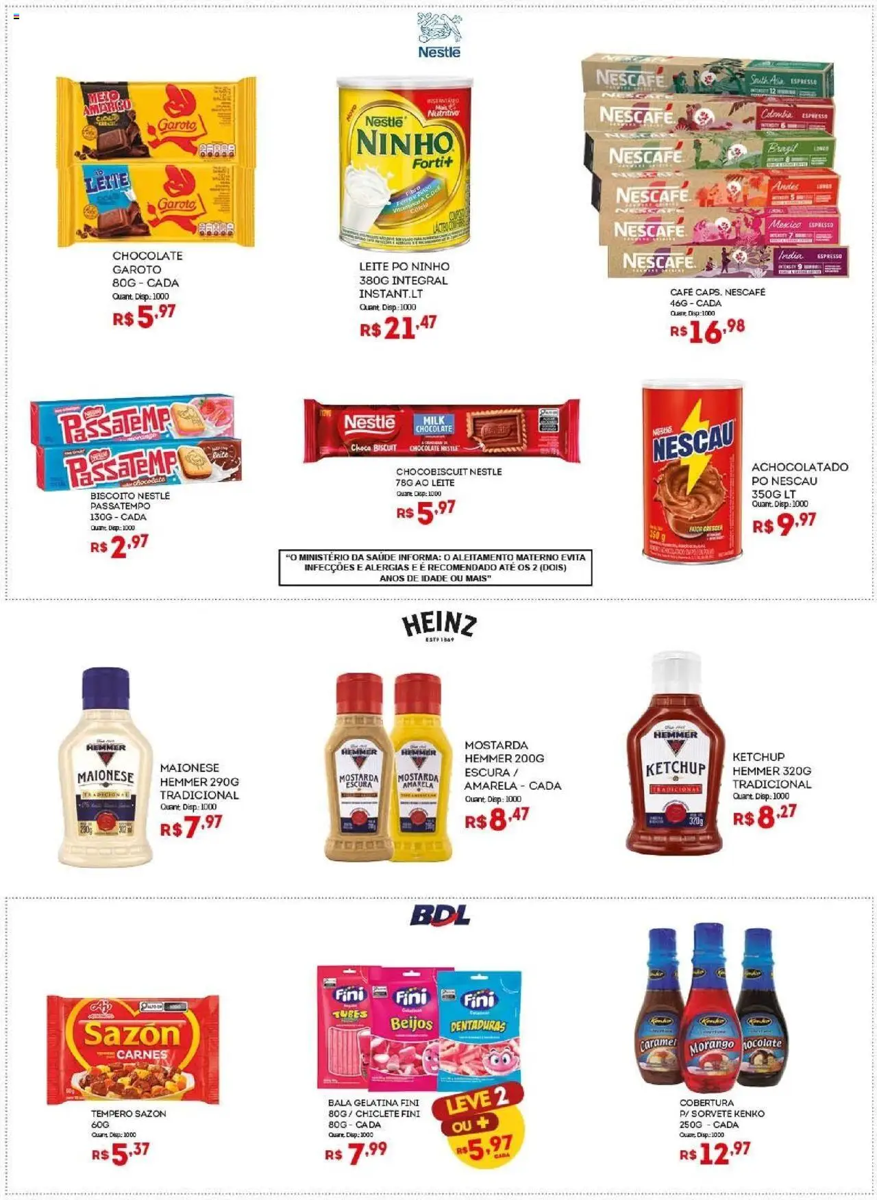 Bistek Supermercados Folheto - válido de 24.09.2025 | Página: 3 | Produtos: Chocolate, Maionese, Chiclete, Gelatina