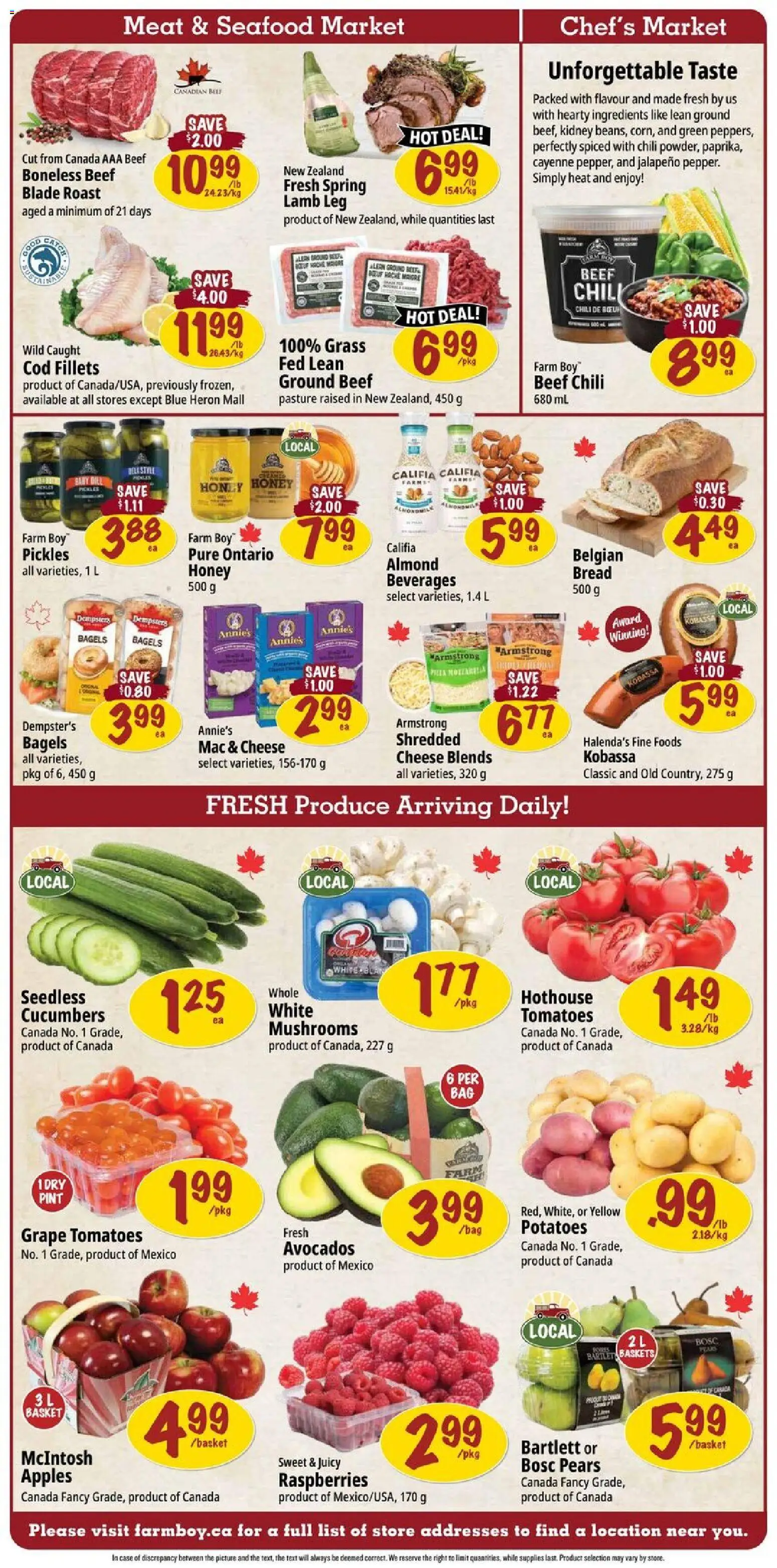 Farm Boy flyer valid from 23.10.2025 | Page: 2 | Products: Beef, Case, Cheese, Bread