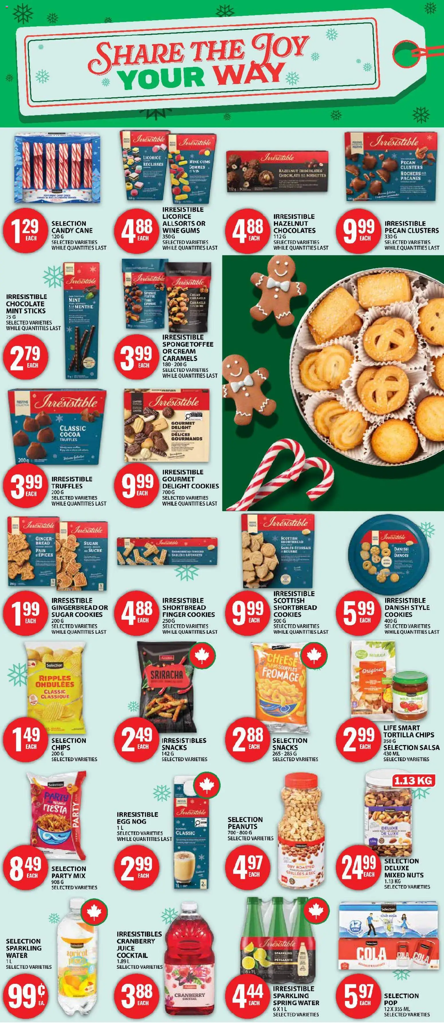 Food Basics flyer valid from 11.12.2025 | Page: 4 | Products: Nuts, Cookies, Bread, Chocolate