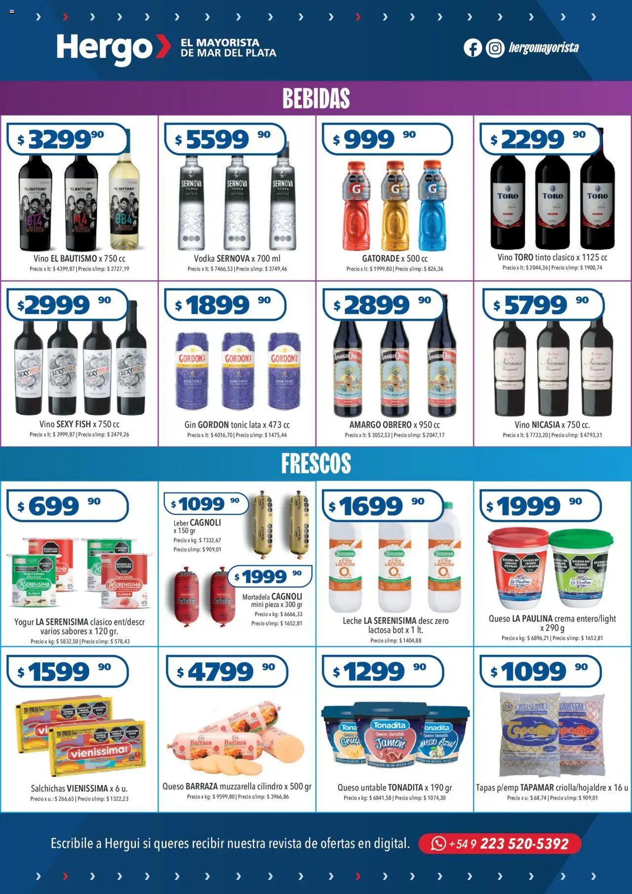 Hergo catálogo │ válido desde el 13.08.2025 | Página: 3 | Productos: Vodka, Mortadela, Queso, Yogur