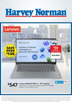 Harvey Norman Great Deals on Laptops & Gaming preview  - valid from 19.03.2026