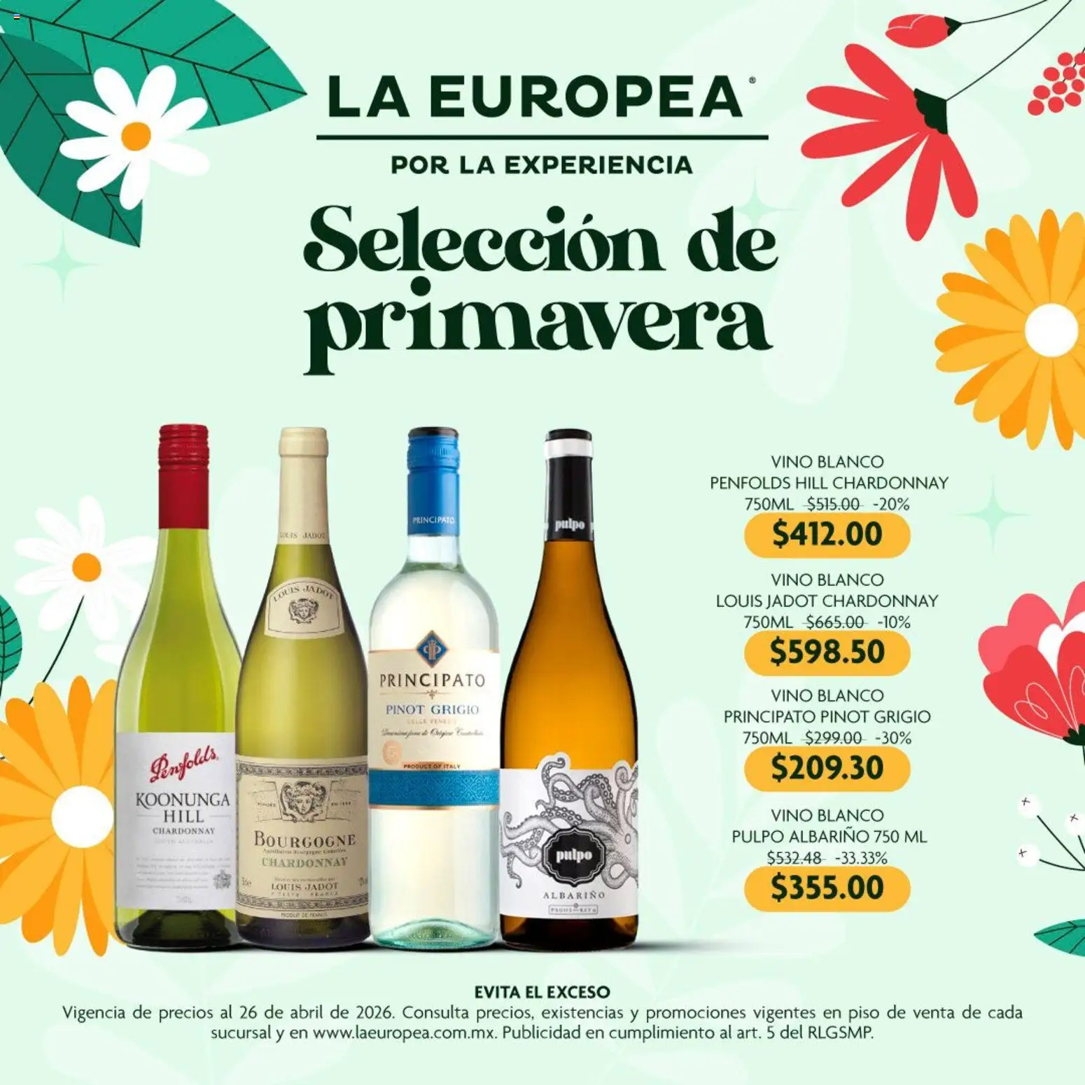 Nuevas ofertas de La Europea válidas en toda la República Mexicana desde el 16.04.2026. ¡Encuentra las mejores ofertas en La Europea catálogo Selección de primavera! | Página: 3 | Productos: Vino