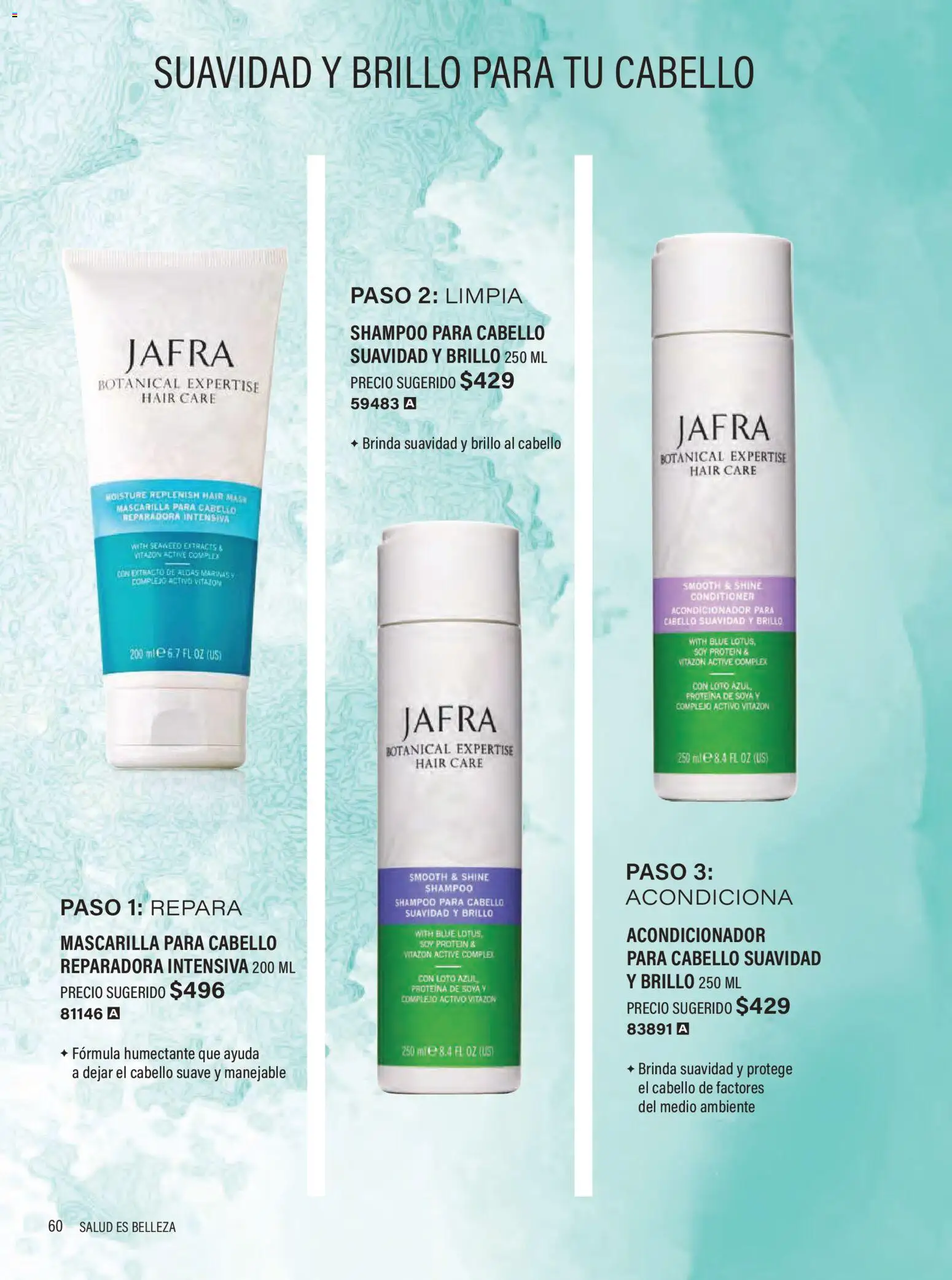 Nuevas ofertas de JAFRA válidas en toda la República Mexicana desde el 01.02.2026. ¡Encuentra las mejores ofertas en JAFRA catálogo Organizador de Ventas! | Página: 60 | Productos: Brillo, Mascarilla, Acondicionador