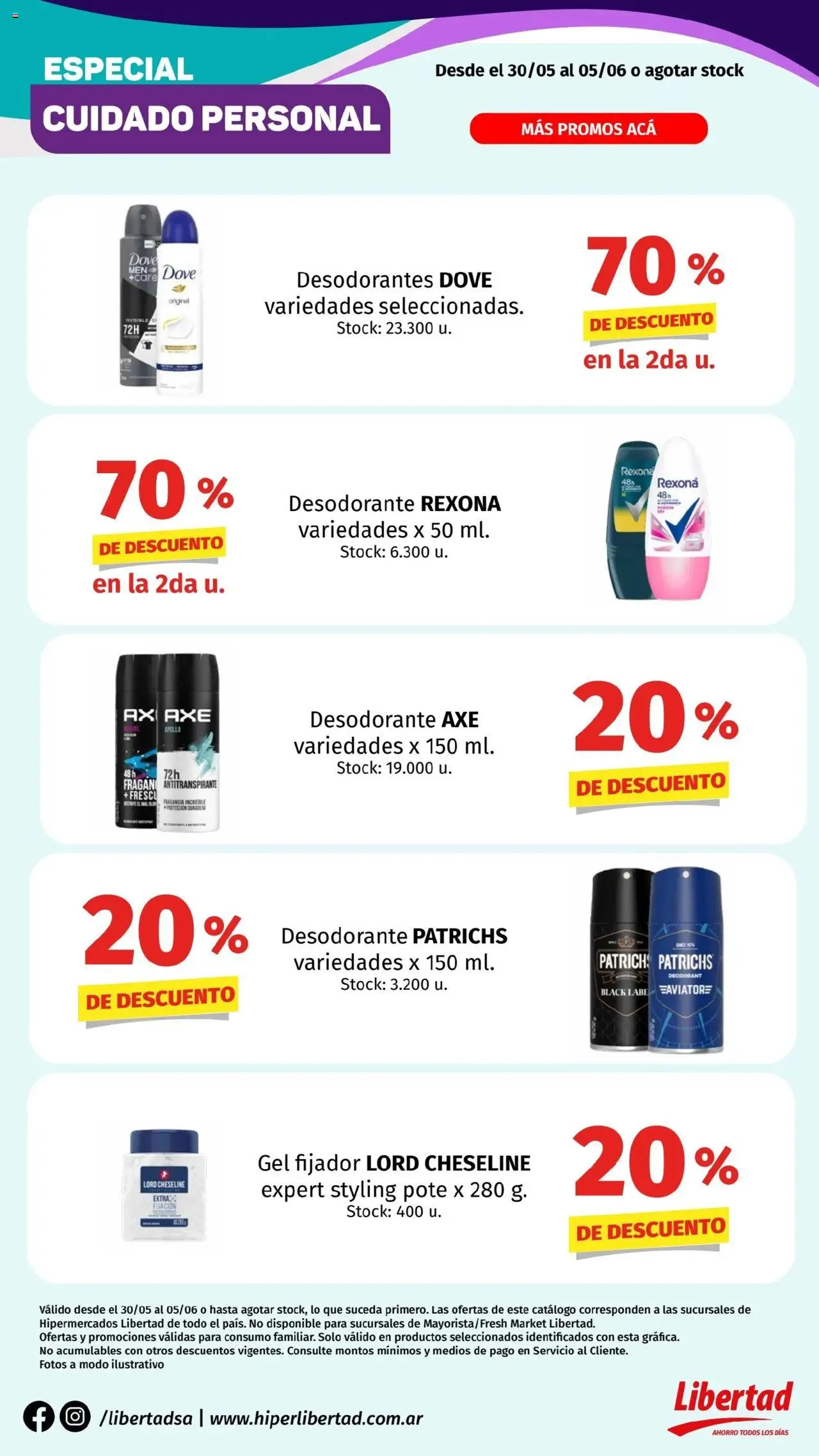 Hipermercado Libertad - Cuidado Personal │ válido desde el 30.05.2025 | Página: 1 | Productos: Fragancia, Fijador, Desodorante, Antitranspirante
