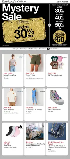 Preview of JCPenney weekly ads valid from 31.07.2025