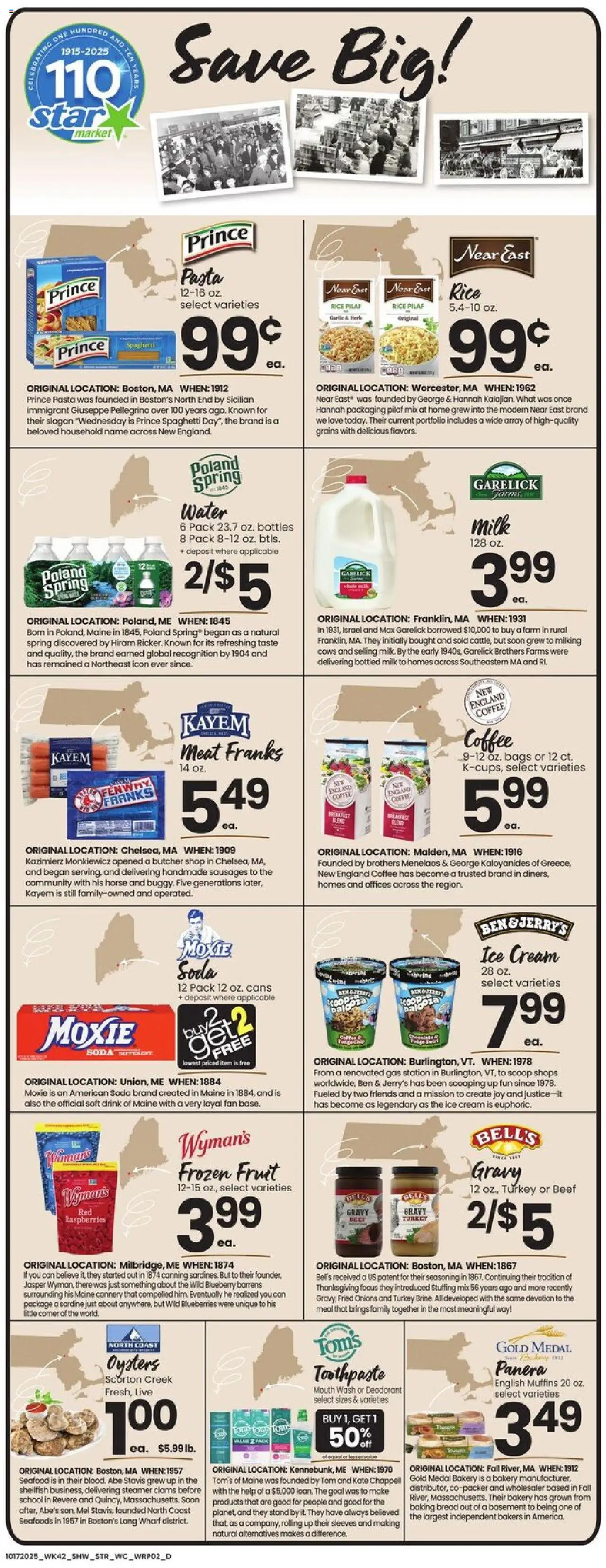 Star Market Weekly Ad - MA - valid from 17.10.2025 | Page: 2 | Products: Toothpaste, Beef, Pasta, Ice cream