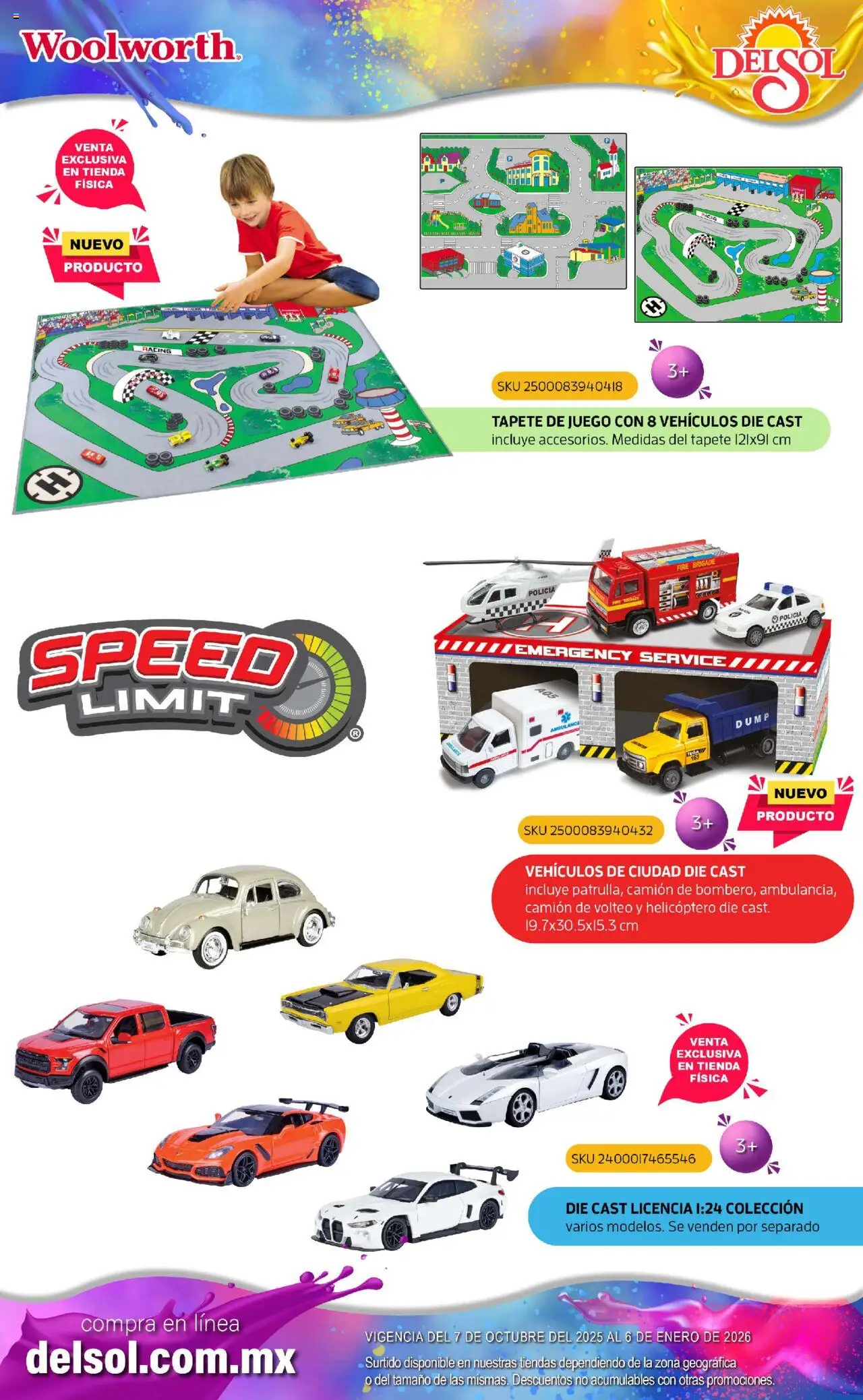 Nuevas ofertas de Del Sol y Woolworth válidas en toda la República Mexicana desde el 07.10.2025. ¡Encuentra las mejores ofertas en Del Sol y Woolworth - Catálogo Castillo Del Juguete! | Página: 164 | Productos: Juego, Tapete