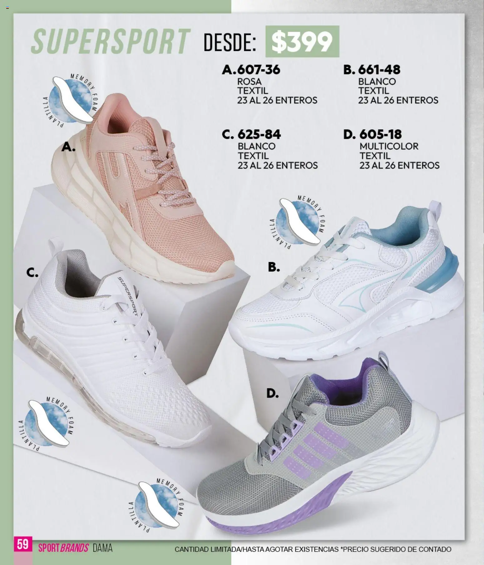 Nuevas ofertas de Cklass válidas en toda la República Mexicana desde el 05.03.2026. ¡Encuentra las mejores ofertas en Cklass catálogo Verano Sportbrands Dama! | Página: 60