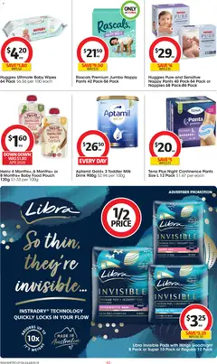 Preview of Coles catalogue  - valid from 01.04.2026 | Page: 43 | Products: Milk, Nappies, Weight, Vitamin