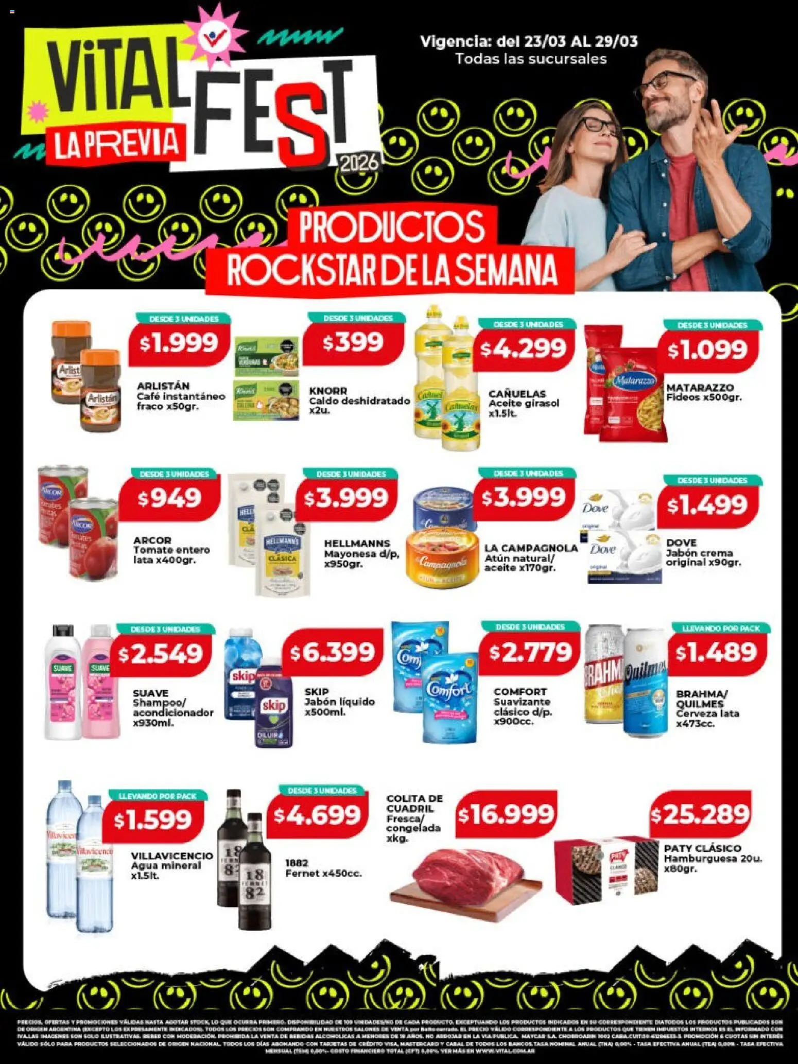 Vital ofertas │ válido desde el 23.03.2026 | Página: 2 | Productos: Aceite, Jabón líquido, Fernet, Tomate