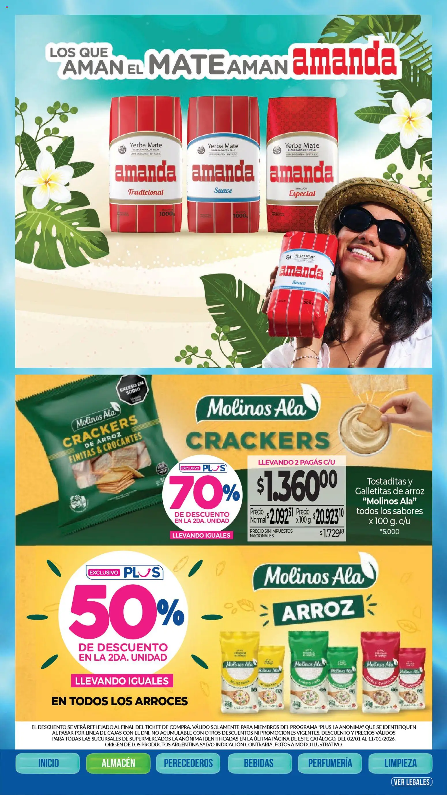 La Anonima - catalogos │ válido desde el 02.01.2026 | Página: 13 | Productos: Mate, Galletitas, Yerba, Arroz