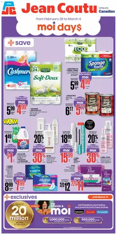 Preview of Jean Coutu weekly flyer from shop Jean Coutu valid from 26.02.2026