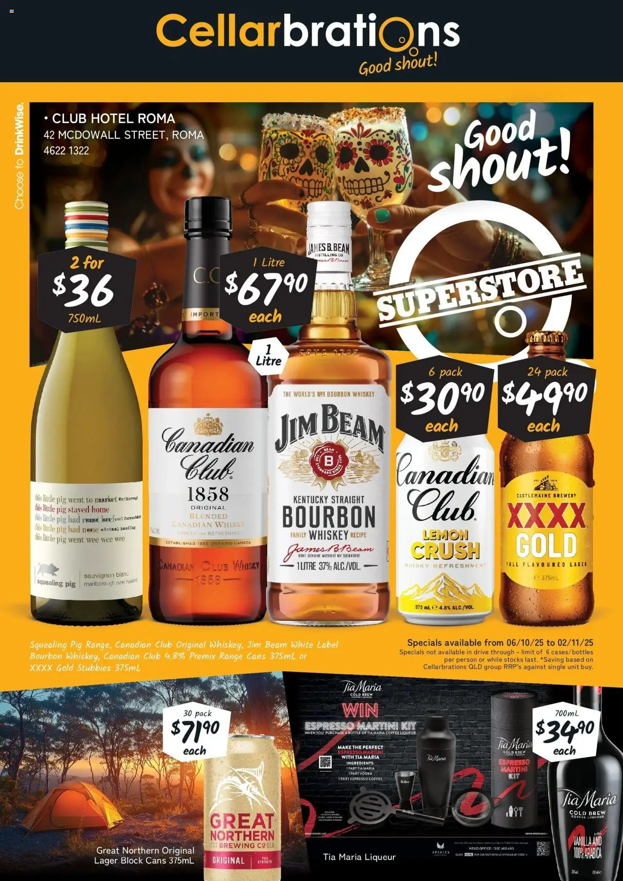 Cellarbrations catalogue - valid from 06.10.2025 | Page: 1 | Products: Bourbon, Vodka, Whiskey, Lemon