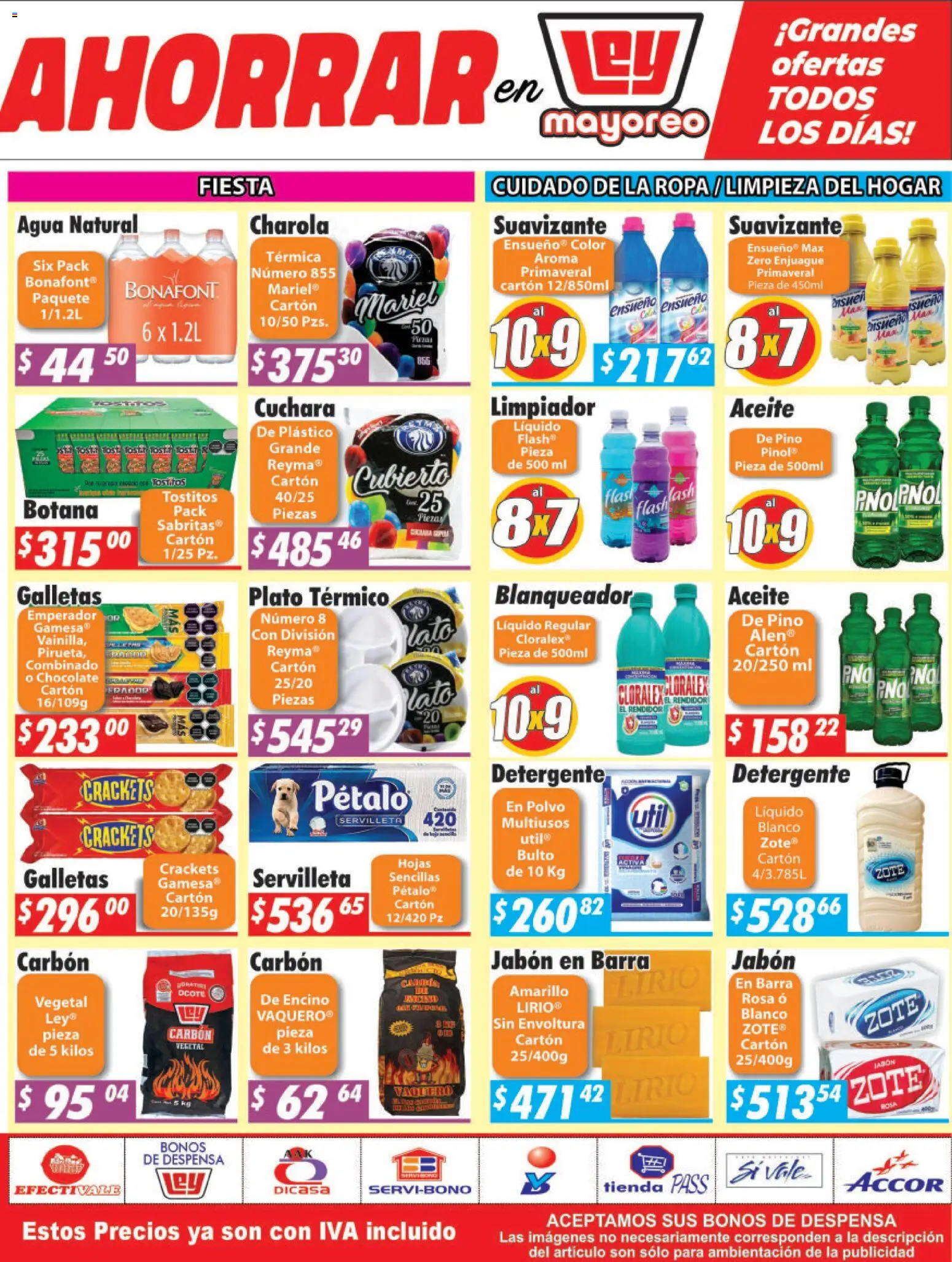 Nuevas ofertas de Casa Ley válidas en toda la República Mexicana desde el 12.01.2026. ¡Encuentra las mejores ofertas en Casa Ley folleto Frontera! | Página: 4 | Productos: Detergente, Agua, Chocolate, Suavizante