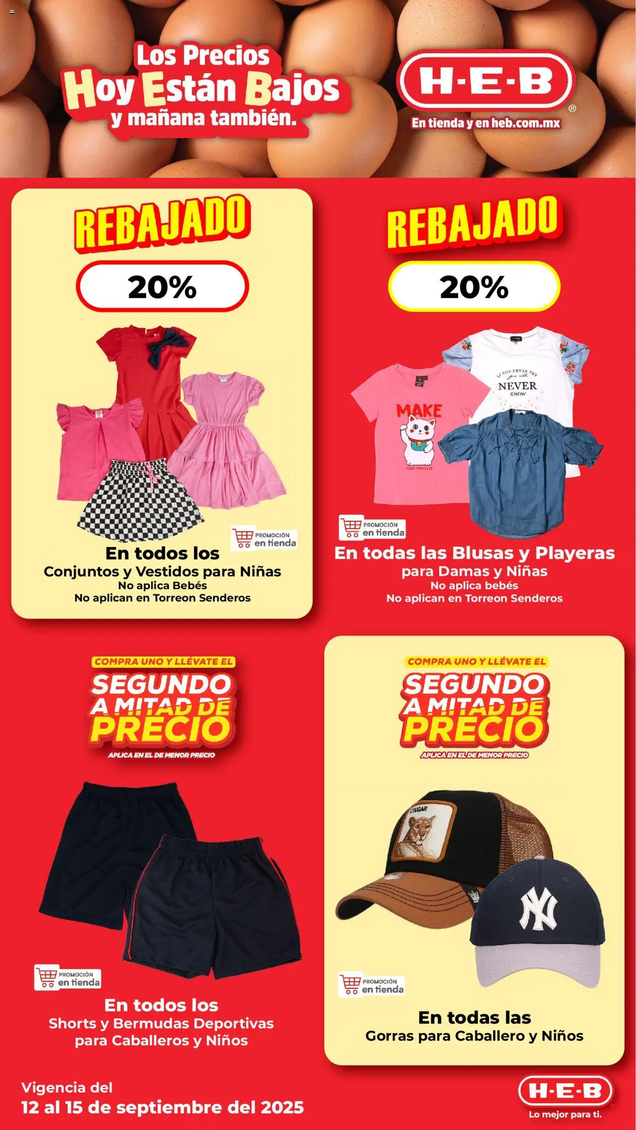 Nuevas ofertas de H-E-B válidas en toda la República Mexicana desde el 12.09.2025. ¡Encuentra las mejores ofertas en H-E-B - Folleto! | Página: 16 | Productos: Bermudas