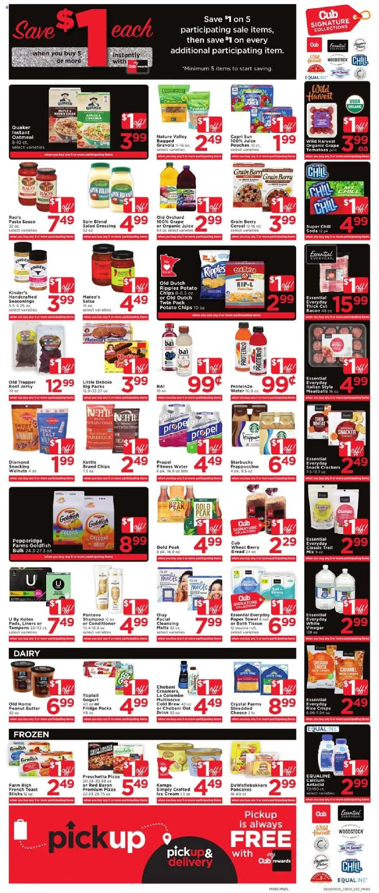 Cub Foods Weekly Ad - valid from 10.08.2025 | Page: 7 | Products: Vinegar, Beef, Cream, Sauce