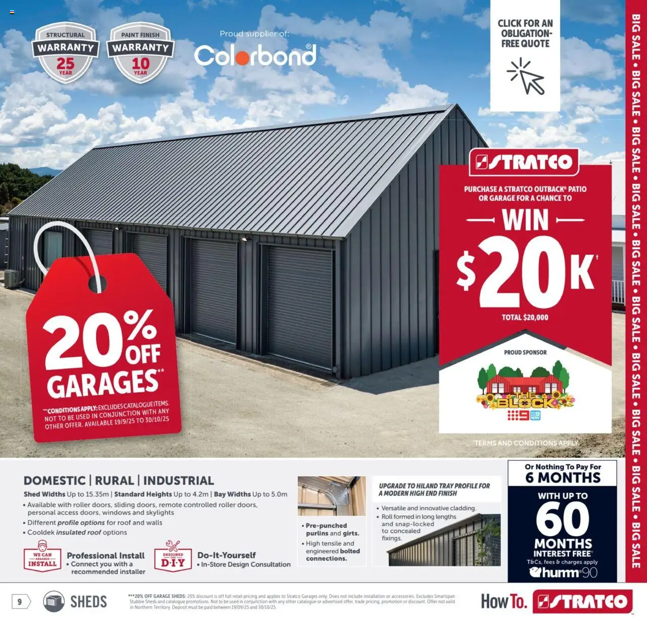 Stratco catalogue - valid from 19.09.2025 | Page: 9 | Products: Shed, Domestic