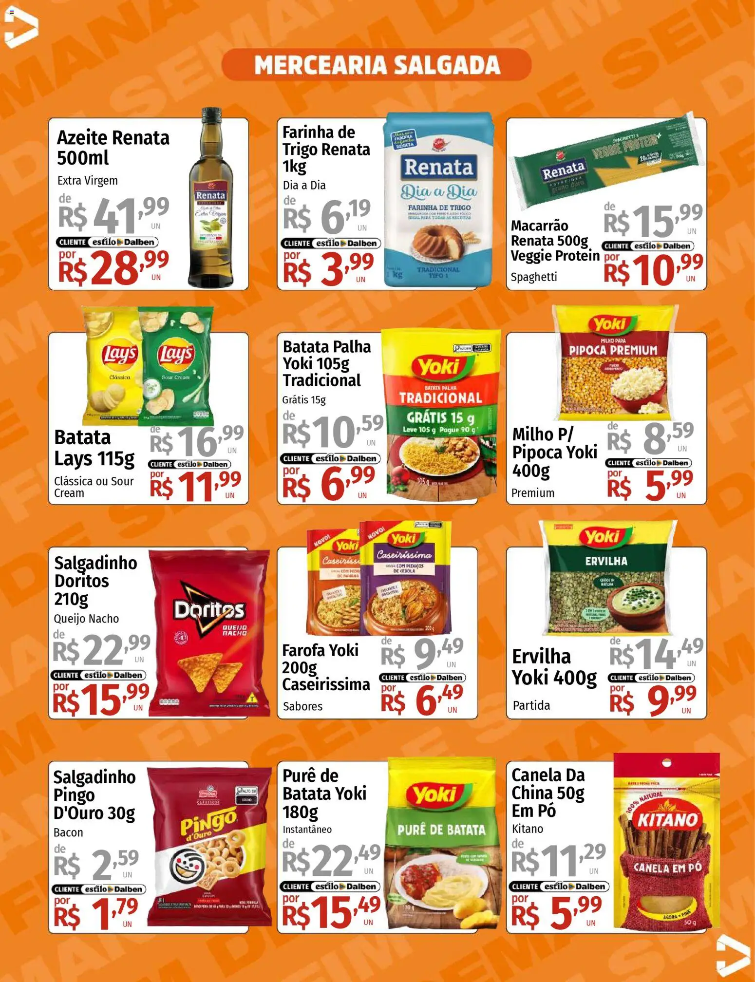 Supermercado Dalben Folheto - válido de 23.01.2026 | Página: 8 | Produtos: Cebola, Queijo, Macarrão, Azeite