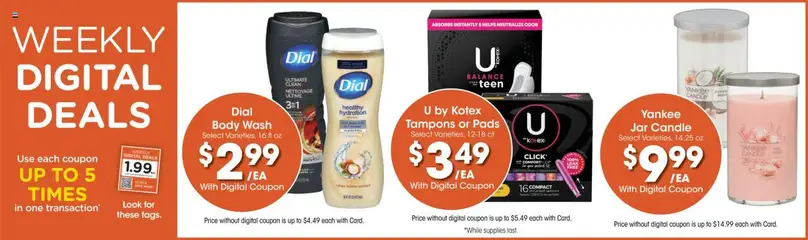 King Soopers Weekly Ad - valid from 16.07.2025 | Page: 3 | Products: Pads, Tampons, Body Wash