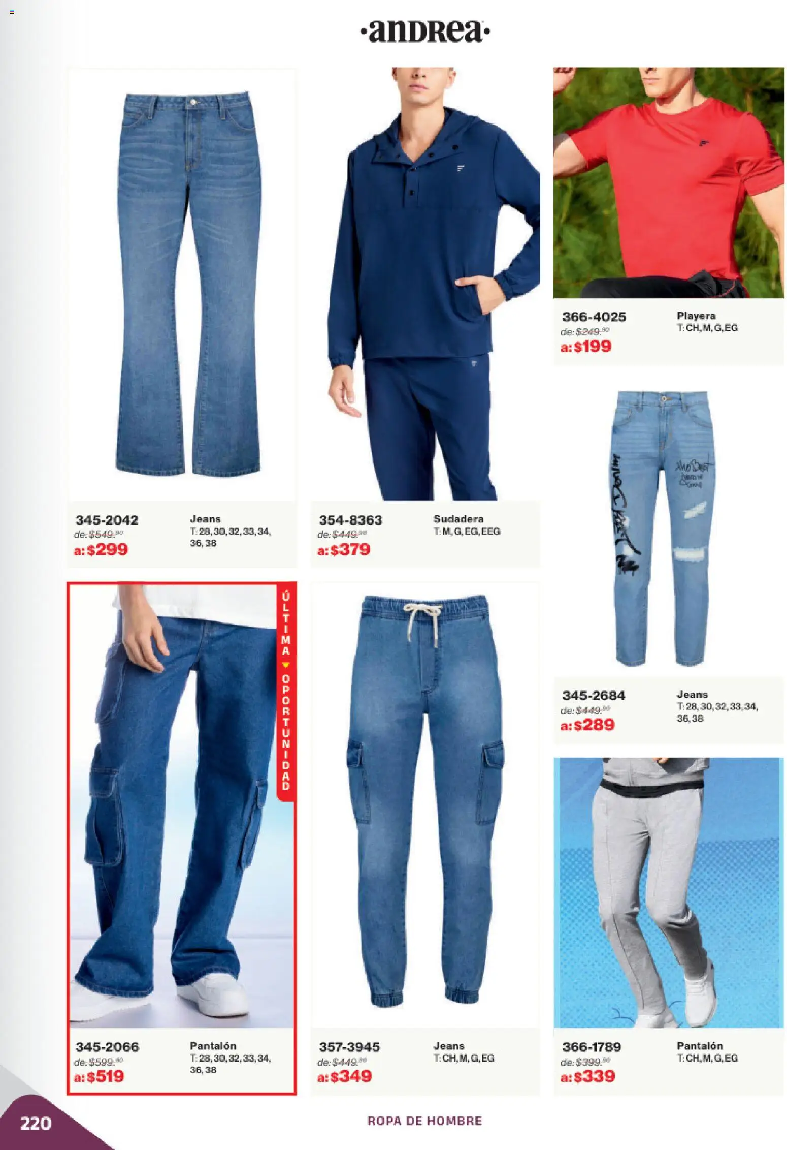 Nuevas ofertas de Andrea válidas en toda la República Mexicana desde el 02.11.2025. ¡Encuentra las mejores ofertas en Andrea catálogo Outlet! | Página: 220 | Productos: Ropa, Sudadera, Playera