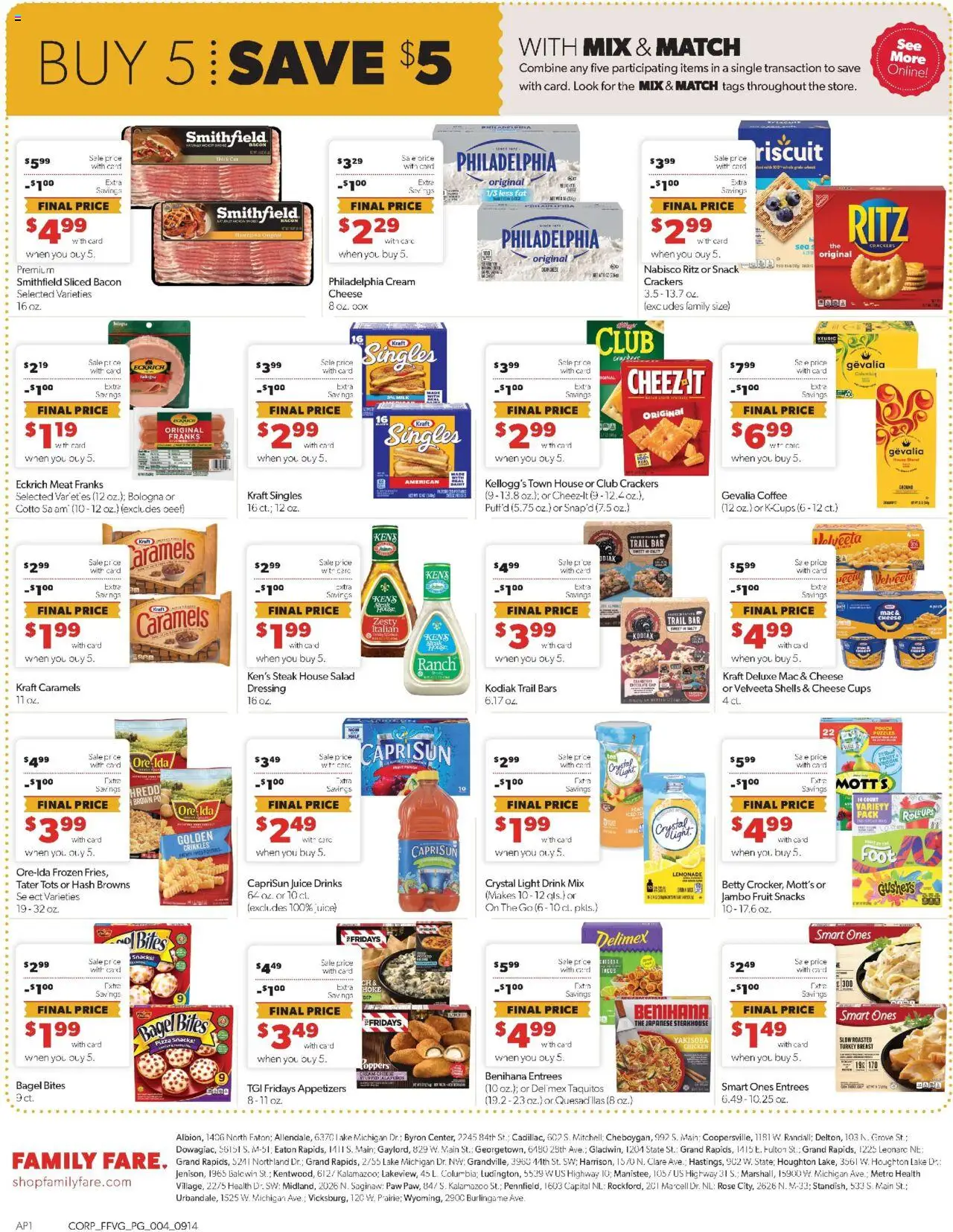 Family Fare Weekly Ad - valid from 14.09.2025 | Page: 4 | Products: Cheese, Coffee, Pizza, Beef