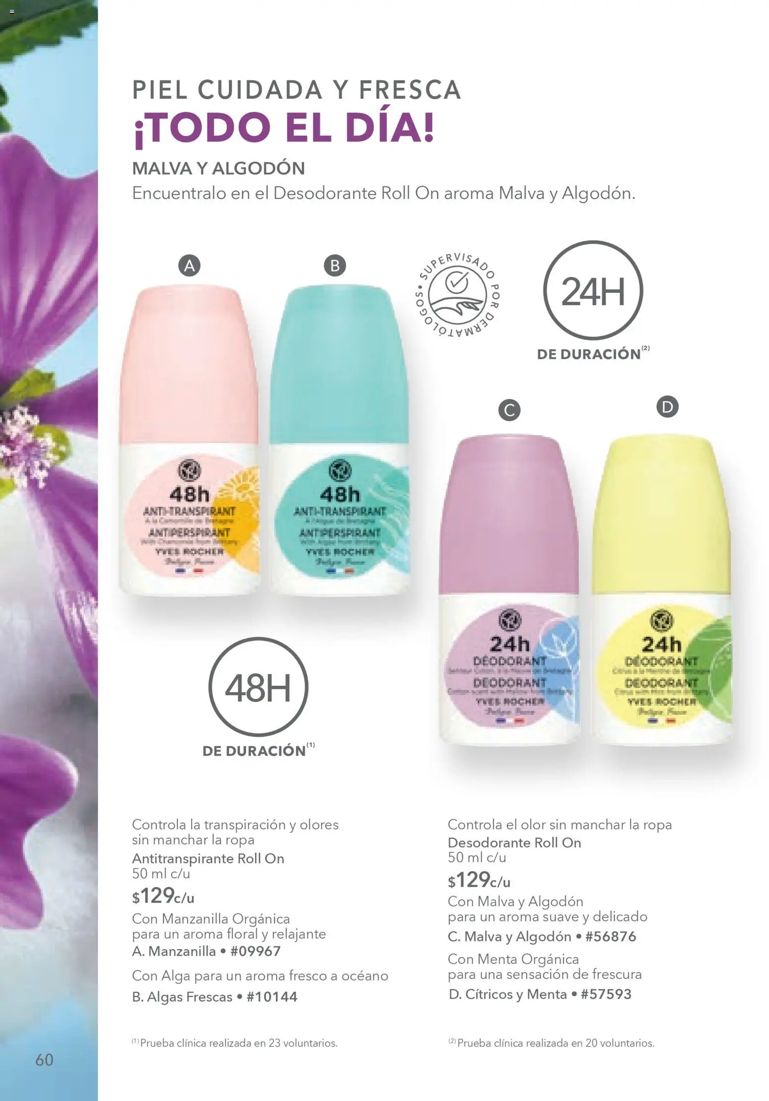 Nuevas ofertas de Yves Rocher válidas en toda la República Mexicana desde el 03.03.2026. ¡Encuentra las mejores ofertas en Yves Rocher campaña 4 2026! | Página: 62 | Productos: Desodorante, Antitranspirante, Algodón, Ropa