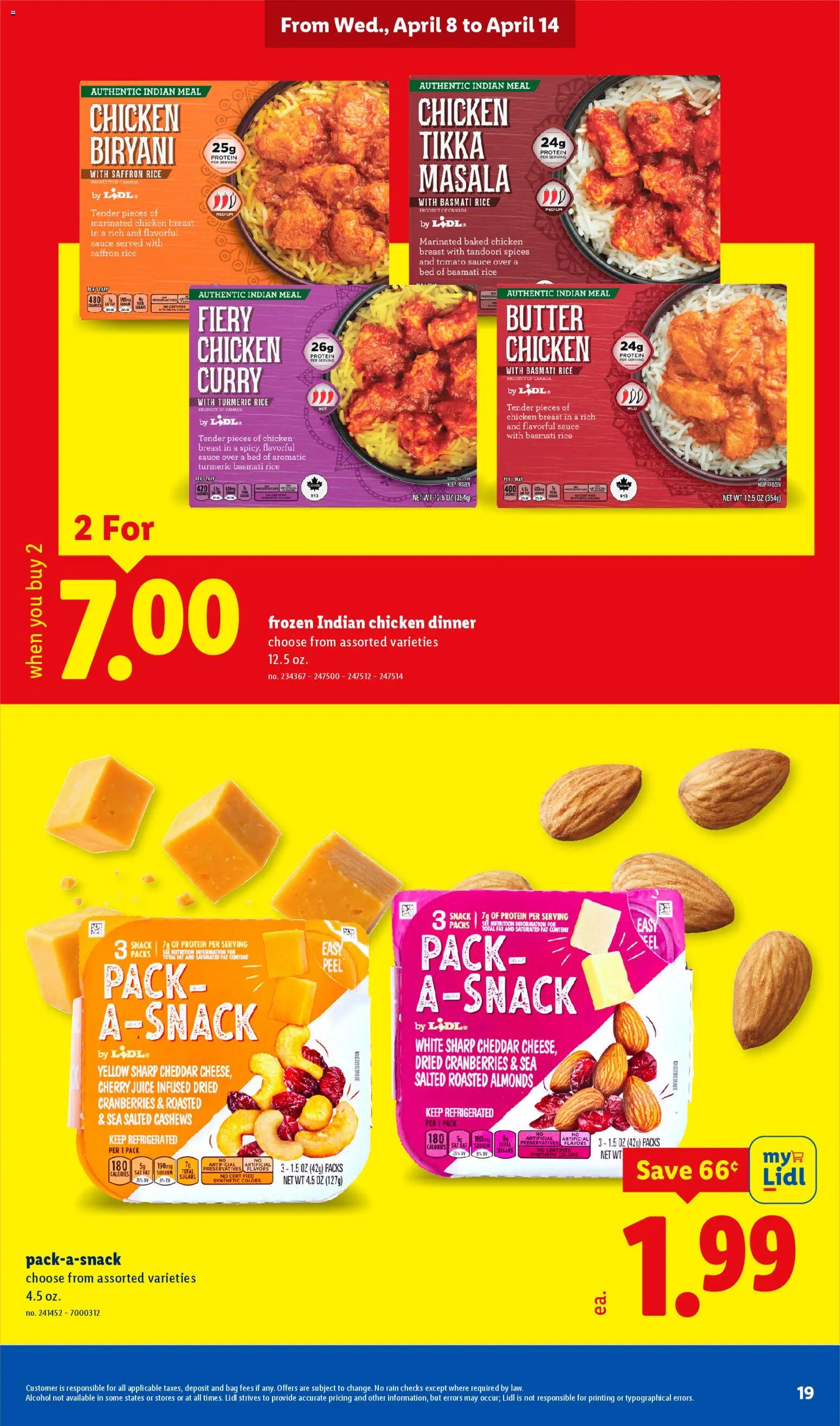 Lidl Weekly Ad - valid from 08.04.2026 | Page: 19 | Products: Turmeric, Bed, Sauce, Bag