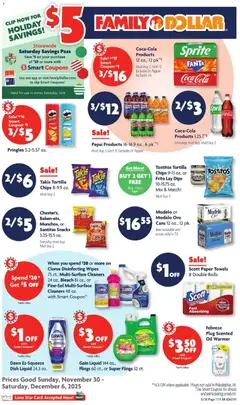 Preview of Family Dollar weekly ads valid from 30.11.2025