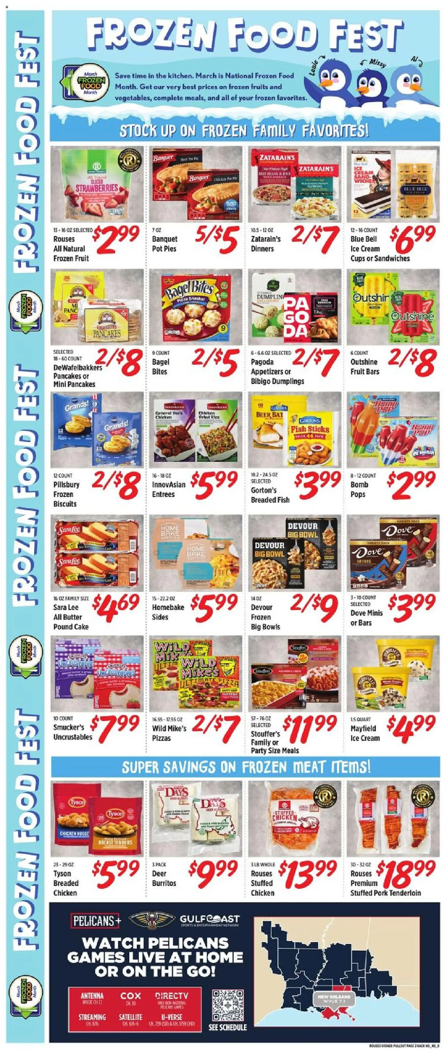 Rouses Weekly Ad - LA - valid from 04.03.2026 | Page: 4 | Products: Beer, Pork, Strawberries, Cream
