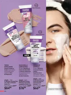 Vista previa de Blemish clearing Pink clay mascarilla limpiadora facial 60 g, Ayuda a absorber el exceso de oleosidad y remover impurezas que pueden provocar imperfecciones, en solo 4 minutos., nuevo folleto de la tienda, válido en México a partir del 12.09.2025 | Página: 151