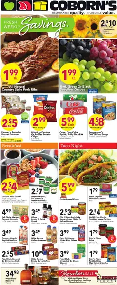 Coborn's Weekly Ad - valid from 17.09.2025 | Page: 1 | Products: Sour cream, Chips, Lime, Grapes