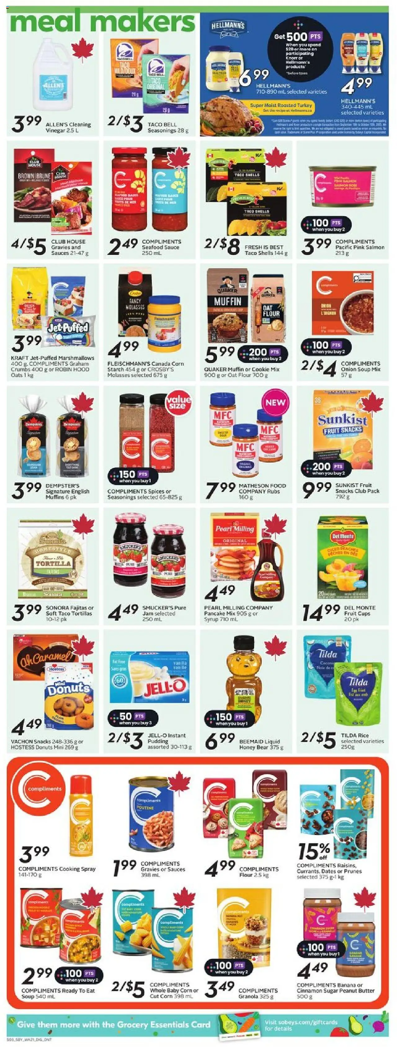 Sobeys flyer valid from 18.09.2025 | Page: 11 | Products: Rice, Turkey, Butter