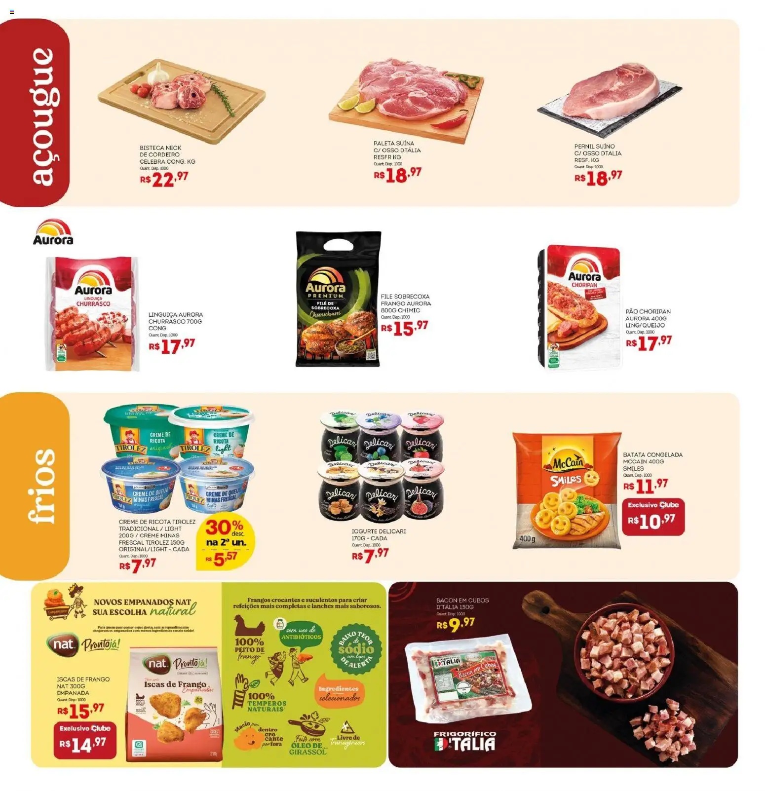Bistek Supermercados Folheto - válido de 28.01.2026 | Página: 12 | Produtos: Queijo, Iogurte, Creme, Baixo