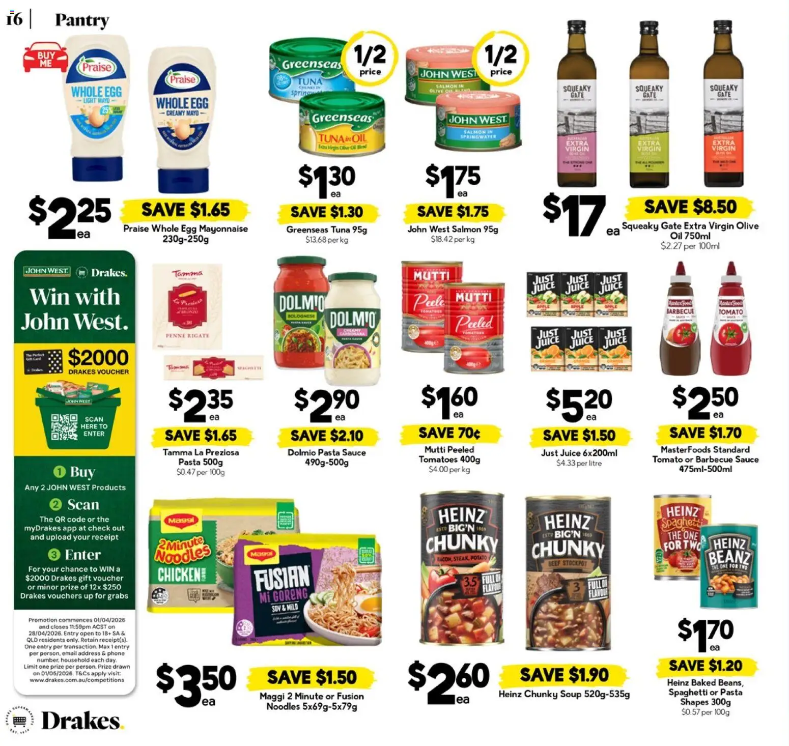 Drakes catalogue - valid from 15.04.2026 | Page: 16 | Products: Light, Soup, Tuna, Phone