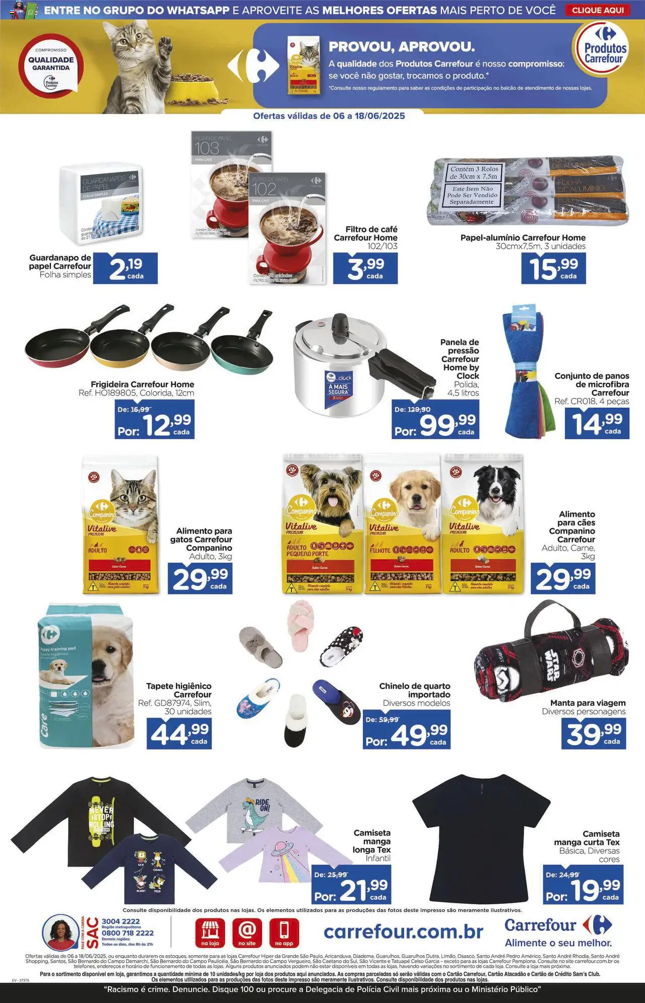 Carrefour Folheto - válido de 06.06.2025 | Página: 18 | Produtos: Frigideira, Panela, Panela de pressão, Guardanapo