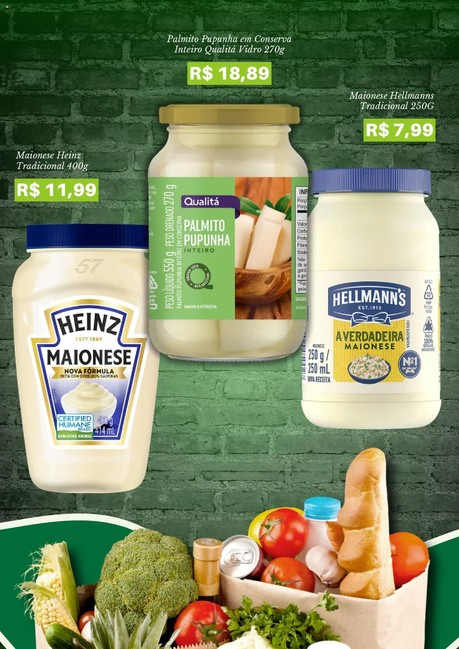 Pão de Açúcar Folheto - válido de 23.03.2026 | Página: 4 | Produtos: Pupunha, Palmito, Ovos, Maionese
