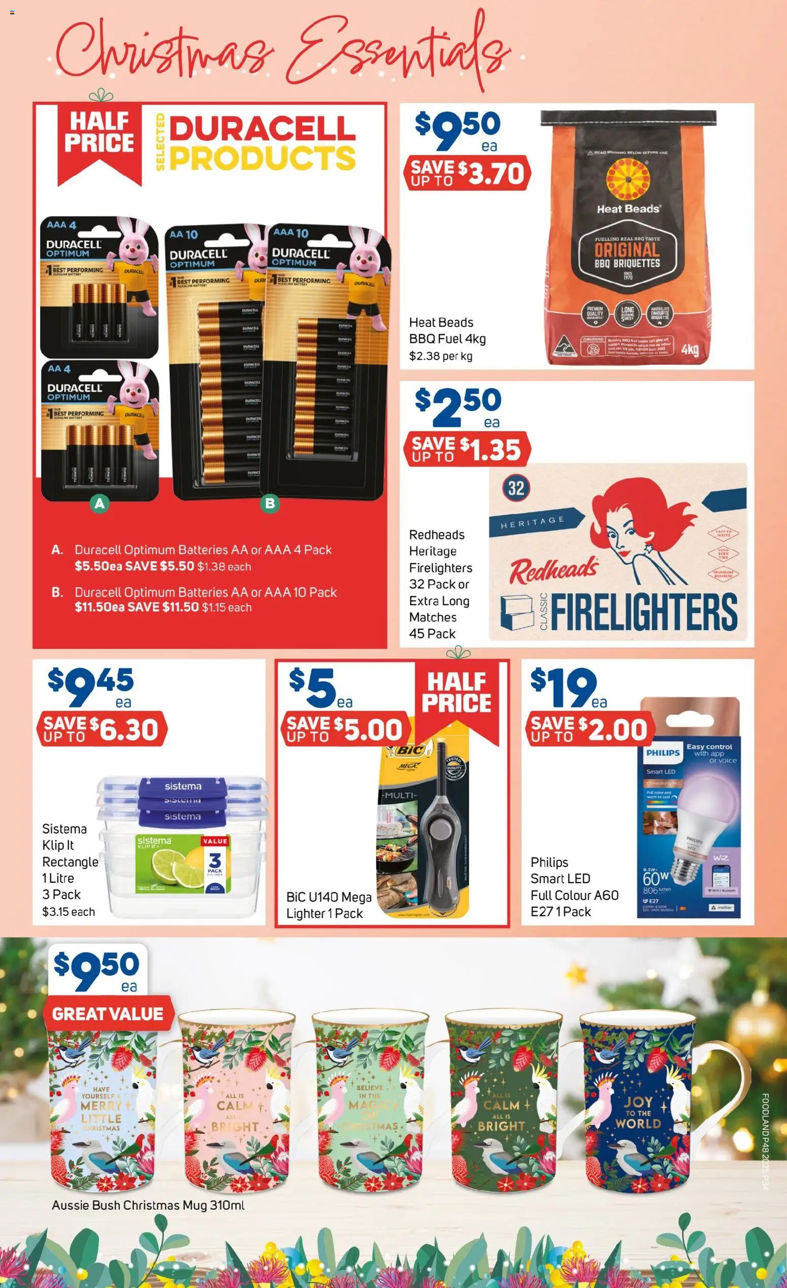 Foodland catalogue - valid from 26.11.2025 | Page: 34 | Products: Battery, Batteries
